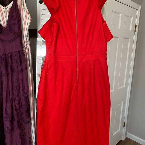 J. Crew | Ruffle Sleeve Dress in Red - Picture 8 of 8